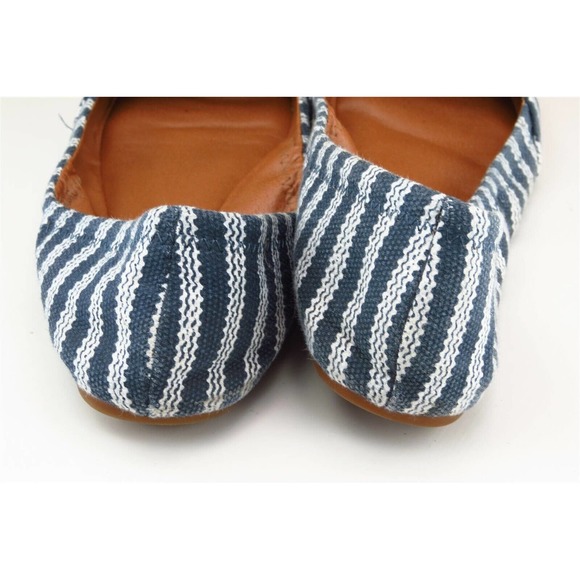 Lucky‎ Brand Size 7.5 M Blue Round Toe Flat Fabric Women - Picture 5 of 7